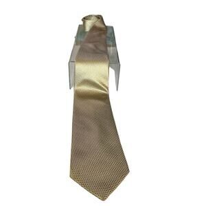 Dormeuil Paris Designer Gold Snakeskin Print Silk Tie
